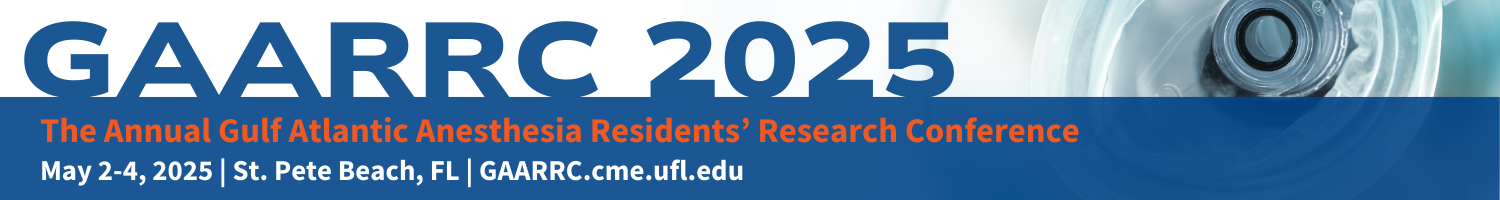 Gulf Atlantic Anesthesia Residents' Research Conference 2025 (GAARRC) Banner